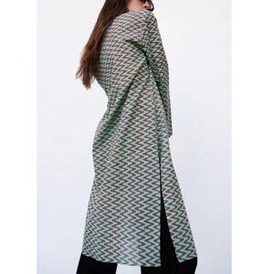 NWT Zara Women's Green The Lissie Shirt Tie Front Swim Cover Up Size Medium